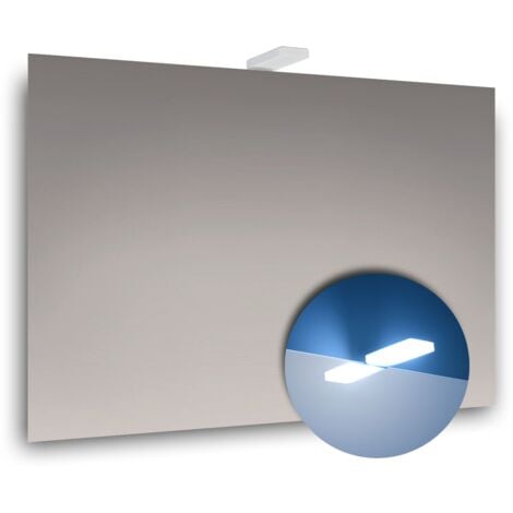 Specchio filo lucido da 70x50 cm con lampada led