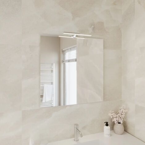 Specchio filolucido 70x70 cm Reversibile con Applique Led Mod. Easy