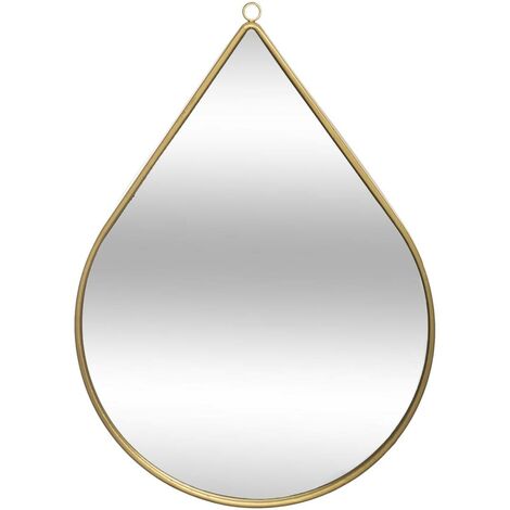 Specchio Goutte in metallo dorato 21x29cm - Atmosphera créateur d'intérieur
