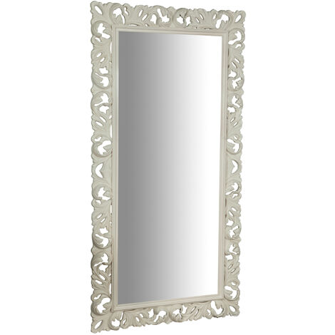 Specchio grande da parete e da terra 205x106 cm Specchio barocco bianco Specchio da parete grande