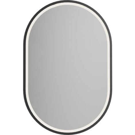 Specchio led ovale 40x80 cm retroilluminato luce calda/fredda e