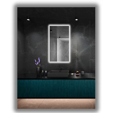 Specchio illuminato a LED 95x120 impermeabile IP65 appendibile verticale e orizzontale