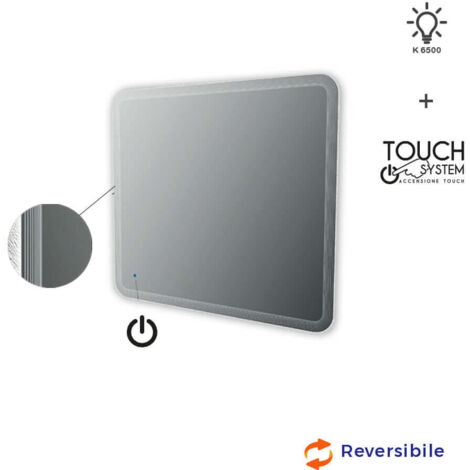 Specchio illuminazione led con disegno lavorato Made in Italy 44996