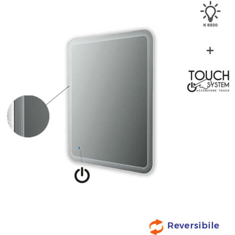 Specchio illuminazione led con disegno lavorato Made in Italy 44998
