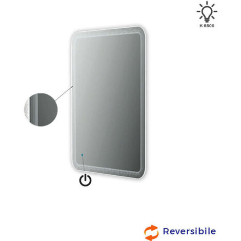 Specchio illuminazione led con disegno lavorato Made in Italy 45028