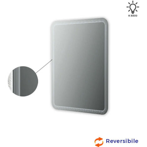 Specchio illuminazione led con disegno lavorato Made in Italy 54355