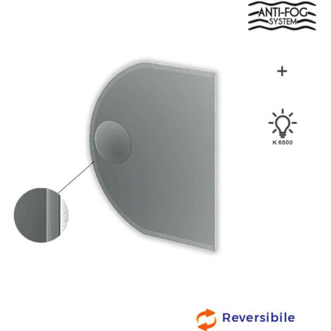 Specchio illuminazione led con specchio ingrandimento Made in Italy 45029
