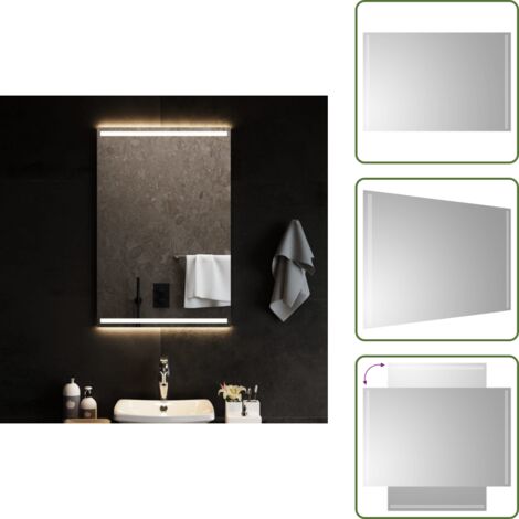 Specchio impermeabile - vidaXL Specchio da Bagno con Luci LED 60x90 cm - Specchio da parete
