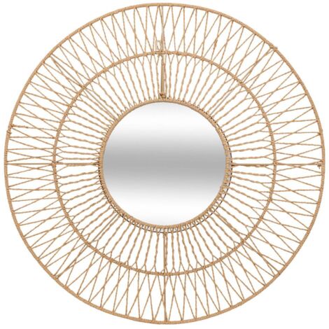 Specchio in corda millie beige h75cm - Atmosphera créateur d'intérieur
