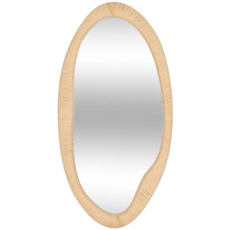 Specchio in corda organica laia beige h114cm - Atmosphera créateur d'intérieur