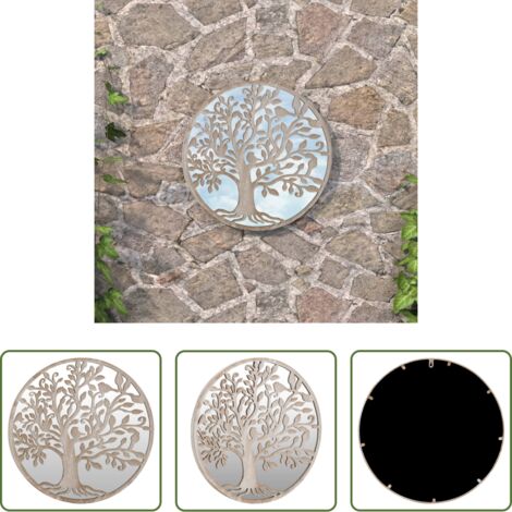 Specchio in ferro -  Specchio da Giardino Sabbia 40x2,5 cm in Ferro Rotondo Esterno