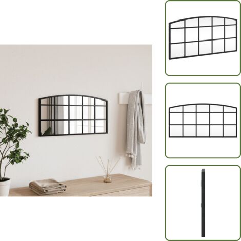Specchio in ferro - vidaXL Specchio da Parete Nero 60x30 cm Arco in Ferro - Specchio moderno