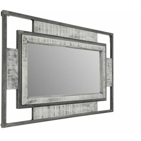 specchio in legno di Mango 76x4x122 grigio scuro laccato HEAVY INDUSTRY 155