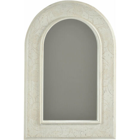 Specchio in legno norimberga crema cm 40x2xh60