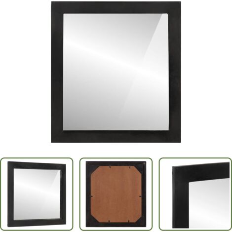 Specchio in vetro -  Specchio da Bagno 55x1x60 cm in Vetro e Legno Massello di Mango