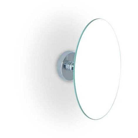 BATHWA Specchio Ingranditore con Luce LED, Specchietti da Trucco a Parete  Bilaterali a LED, Girevole Orizzontali a 360 ° e Verticali, Cromato in  Metallo, Lente d'Ingrandimento 5X e Specchio Piatto : 