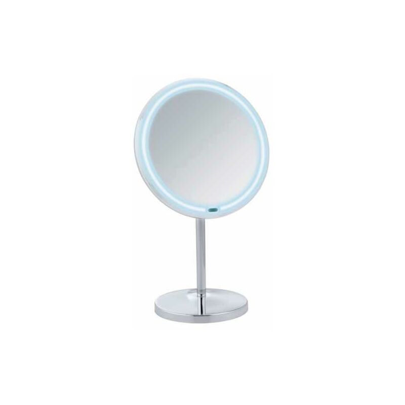 Wenko - Specchio ingranditore d'appoggio con luce led Onno