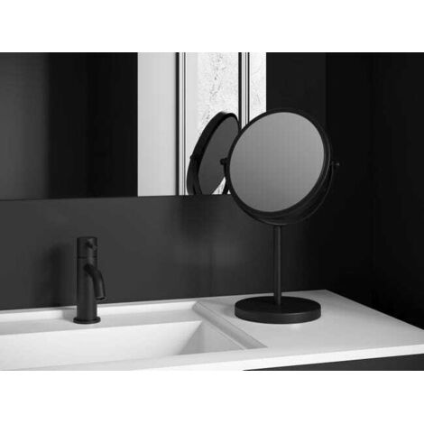 Specchio ingranditore Essentials, specchio per il trucco nero opaco, tipo di installazione da banco (x5)