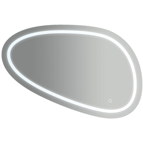 Specchio irregolare con led integrato accensione touch 80x45h cm