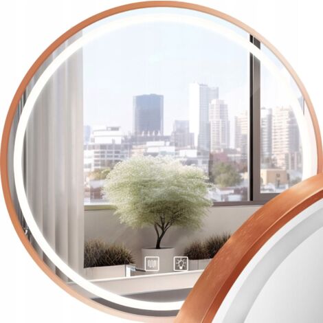 SPECCHIO LED 50CM MMJ BRUSH COPPER