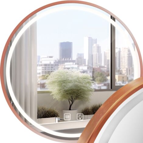 SPECCHIO LED 50CM MMJ BRUSH ROSE GOLD