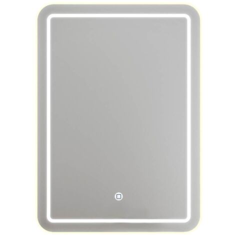 Specchio Led 50x70 cm con cornice in alluminio - Cicladi
