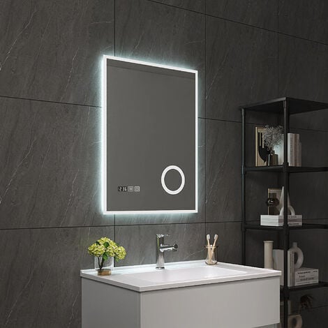 Specchio a LED Pieghevole con Contenitore per Trucchi 3 in 1 Panomir  InnovaGoods
