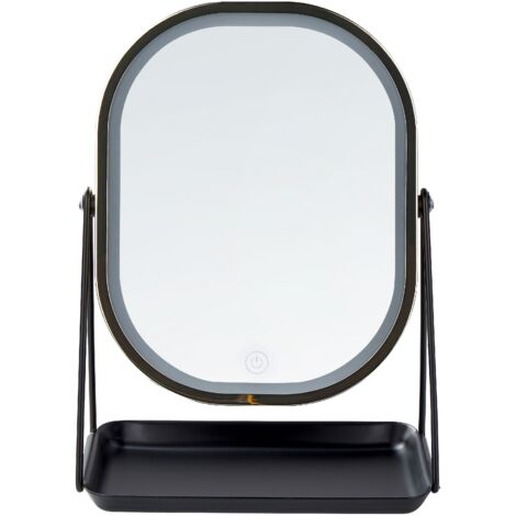 Specchio LED make up da tavolo 20 x 22 cm oro Dordogne