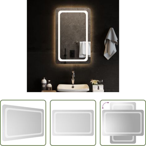 Specchio LED -  Specchio da Bagno con Luci LED 50x80 cm