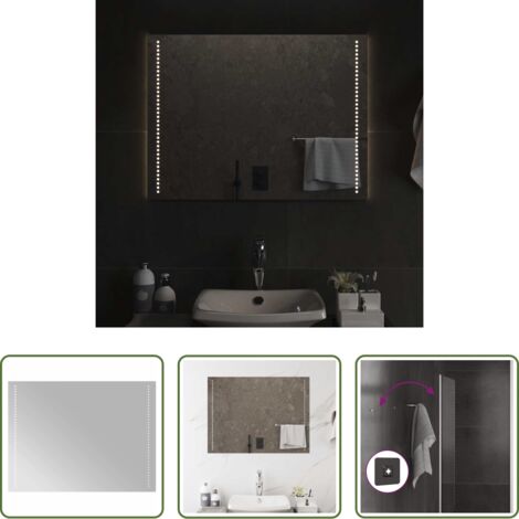 Specchio LED -  Specchio da Bagno con Luci LED 80x60 cm