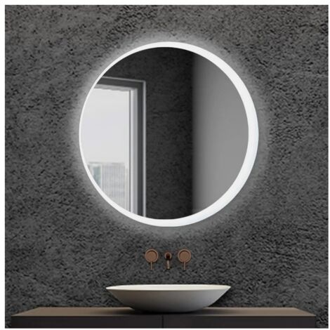 Specchio Line tondo 70 retroilluminato Led di Feridras