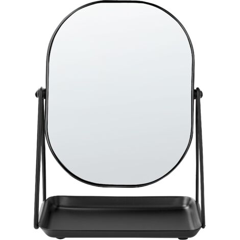 Specchio make up decorativo da tavolo nero 20 x 22 cm Correze