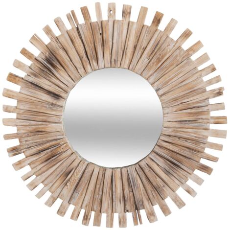 Specchio manon in legno driftwood d88cm - Atmosphera créateur d'intérieur