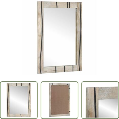 Specchio marrone -  Specchio da bagno con specchio Marrone 70 x 50 x 2,5 cm