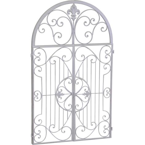 Specchio metallo avorio cm61x3h103