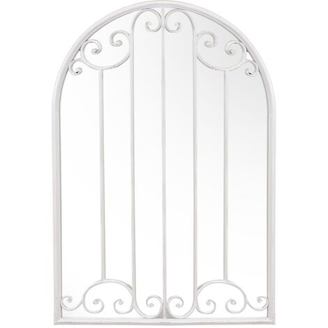 Specchio metallo avorio cm66x4h96