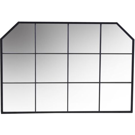 Specchio metallo nero cm100x2h70