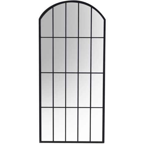 Specchio metallo nero cm64x2h139