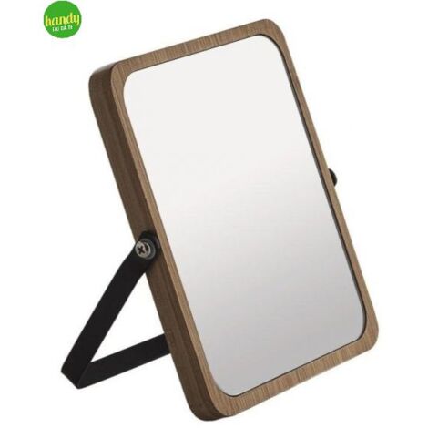 Specchio Midori Gedy Bamboom Bifacciale Naturale/Nero Matt