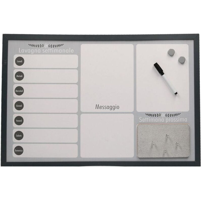 Image of Vacchetti - Lavagna magnetica agenda con sughero e pennarello cm60x40x1,5