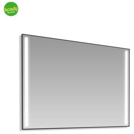 Specchio Mobo 60x80cm Cornice Nera 2 Fasce LED