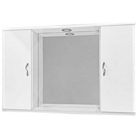 SPECCHIO MOD. ELETTRA 2 ANTE LISCE Bianco LxHxP 94,5x60,5x16