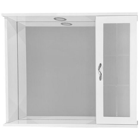 Specchio mod. fedra 1 anta a specchio bianco lxhxp 72x60,5x16