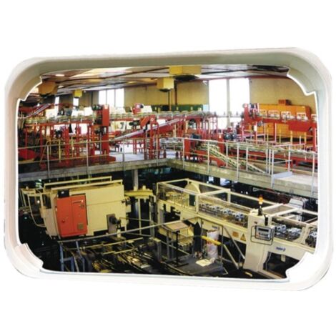 Specchio multiuso H400xb600mm Plastica, Bianco F.2 Indicazioni 9M SPL