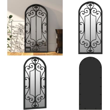 Specchio Nero 100x45 cm Ferro per Uso Interno - Specchio nero - Specchio in ferro