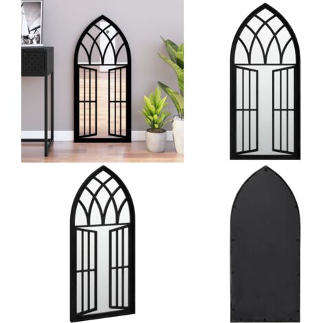 Specchio Nero 100x45 cm in Ferro per Uso Interno - Specchio in ferro - Specchio nero