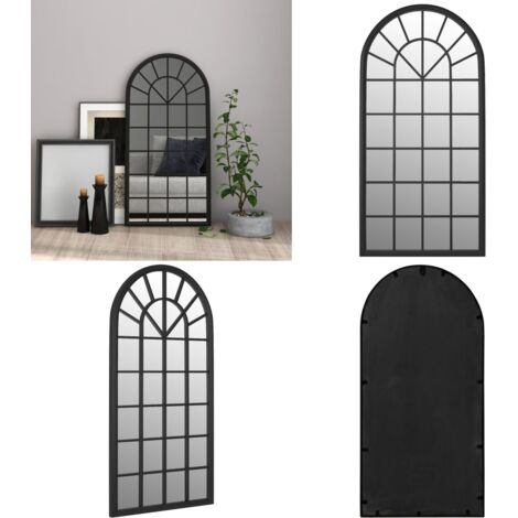 Specchio Nero 90x45 cm Ferro per Uso Interno - Specchio nero - Specchio in ferro
