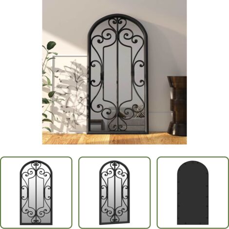Specchio nero -  Specchio Nero 70x30 cm Ferro per Uso Interno