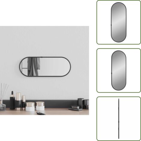 Specchio nero - vidaXL Specchio da Parete Nero 40x15 cm Ovale - Specchio a parete