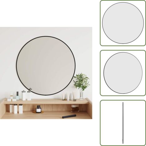 Specchio nero - vidaXL Specchio da Parete Nero Ø 60 cm Rotondo - Specchio rotondo